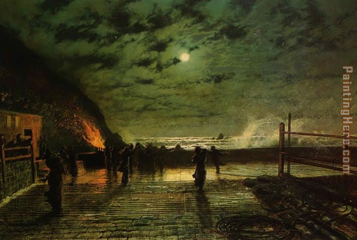 In Peril painting - John Atkinson Grimshaw In Peril art painting